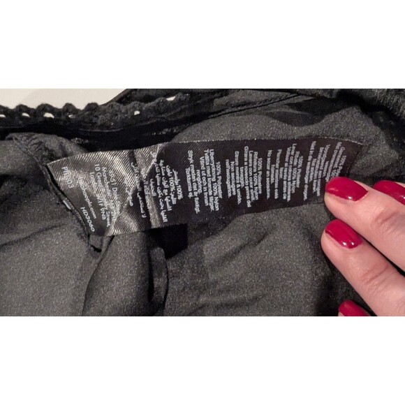 Nasty Gal Black bralette Sz‎ 14 Casual unlined satin and lace Sexy - Picture 5 of 6
